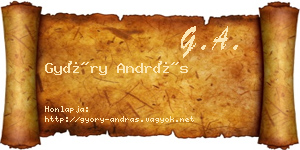 Győry András névjegykártya